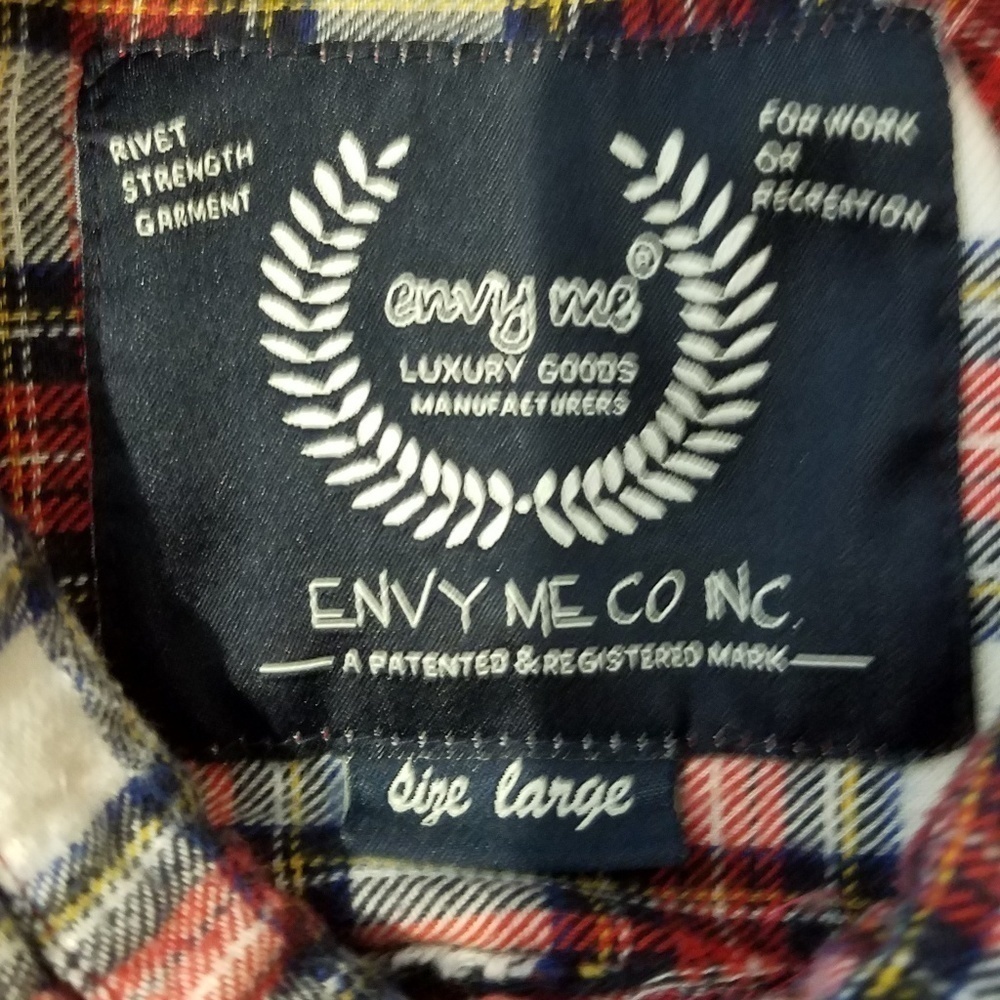 ENVY Me Red Plaid Flannel Shirt - Picture 6 of 6